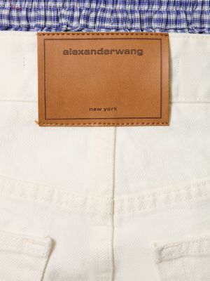 Jeansy bawełniane Alexander Wang białe