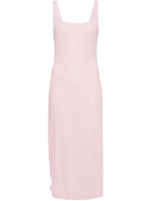 Μίντι φόρεμα Staud ροζ
