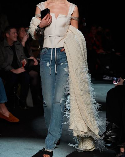 Bavlnené džínsy s rovným strihom s vysokým pásom Brandon Maxwell