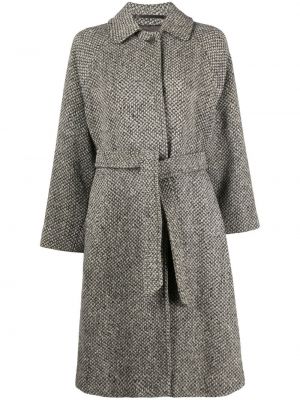Vlnený kabát so slieňovým vzorom Burberry Pre-owned