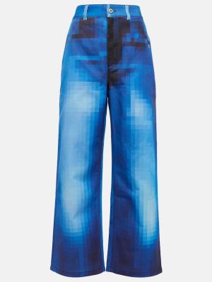Džínsy s rovným strihom s vysokým pásom Loewe modrá