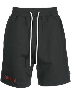 Trykt bomull shorts Purple Brand