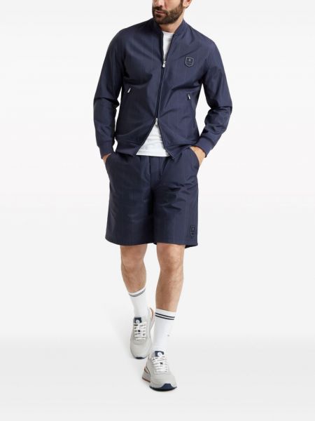 Shorts de sport avec applique Brunello Cucinelli bleu