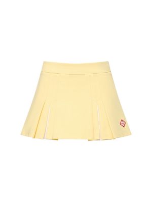 Mini spódniczka plisowana Casablanca żółta