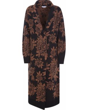 Шерстяное пальто в цветочный принт Salvatore Ferragamo