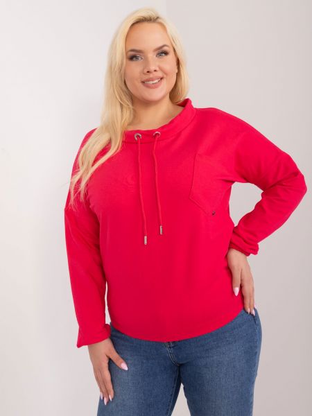Bluză cu buzunare Fashionhunters roșu