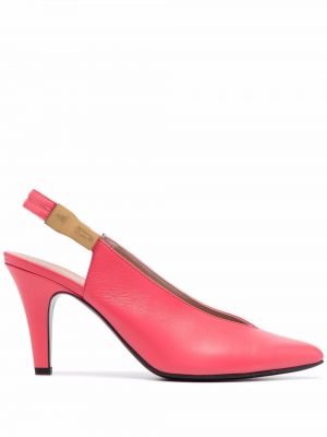 Slingback lær stropper pumper Balmain rosa