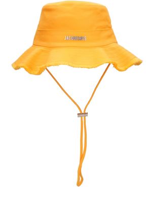 Chapeau en coton Jacquemus orange