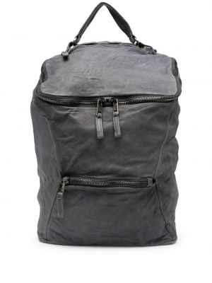 Kožený batoh na zip Giorgio Brato šedý