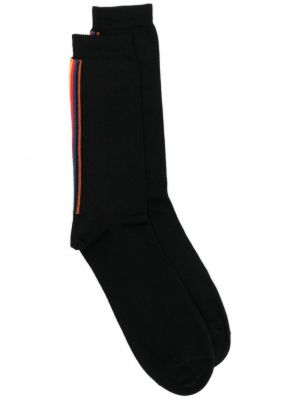 Памучни чорапи на райета Paul Smith черно