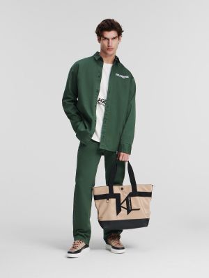 Pantaloni chino Karl Lagerfeld verde