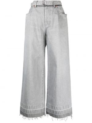 Voľné džínsy Sacai sivá