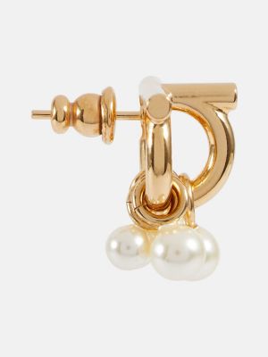 Fülbevaló gyöngyökkel Salvatore Ferragamo aranyszínű