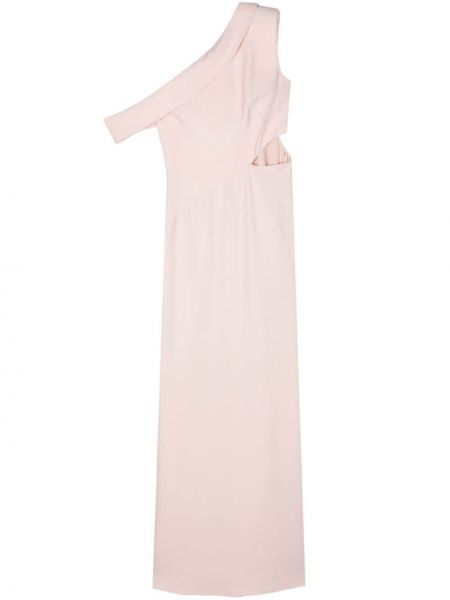 Růžové asymetrické večerní šaty Alexander Mcqueen