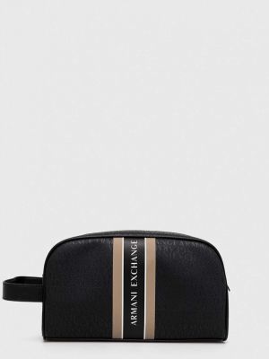 Чанта за козметика Armani Exchange черно
