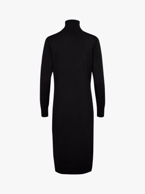 Платье миди с высоким воротником Saint Tropez черное