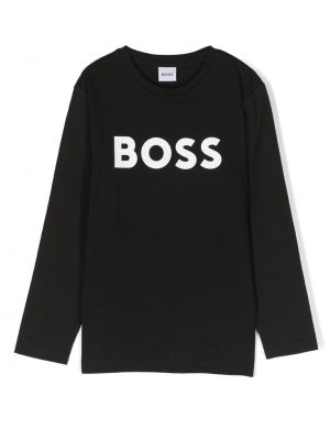 T-shirt con stampa a maniche lunghe Boss Kidswear