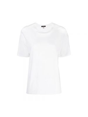 Koszulka bawełniana z okrągłym dekoltem R13 biała