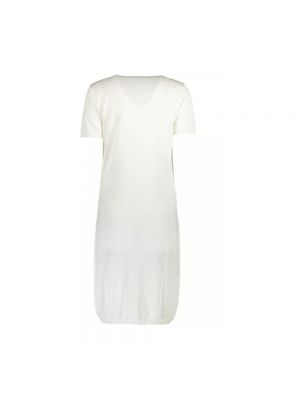 Haftowana sukienka z krótkim rękawem Cavalli Class biała