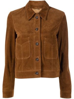 Замшевая куртка Nili Lotan, коричневая