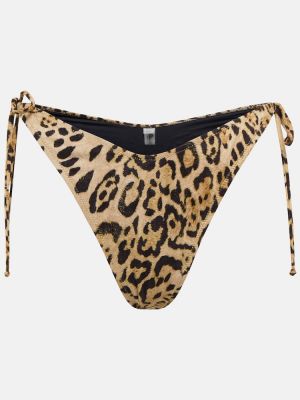 Bikini à imprimé à imprimé léopard Reina Olga marron