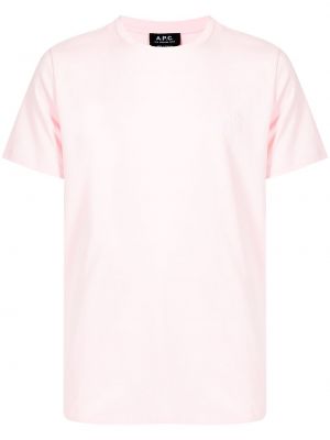 Camiseta con bordado A.p.c. rosa