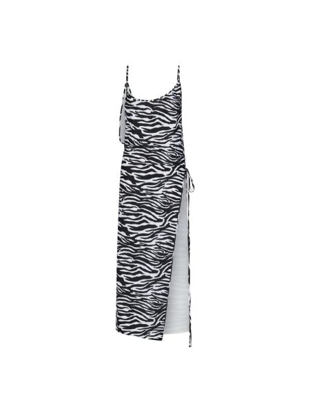 Sukienka midi z nadrukiem w zebrę The Attico