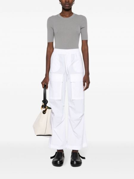 Pantalon cargo en coton avec poches P.a.r.o.s.h. blanc