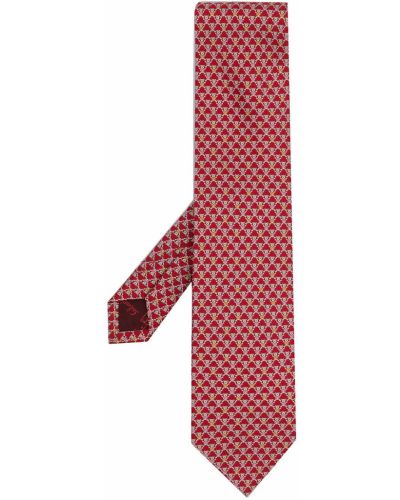 Corbata con estampado animal print Salvatore Ferragamo rojo