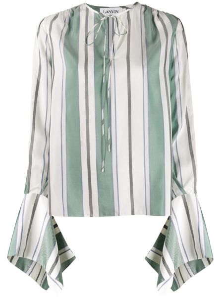 Блуза на райета Lanvin зелено