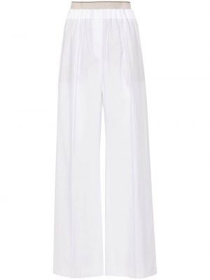 Pantalon en coton Brunello Cucinelli blanc