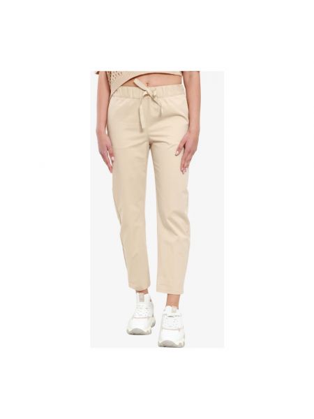 Pantalones de algodón Semicouture beige