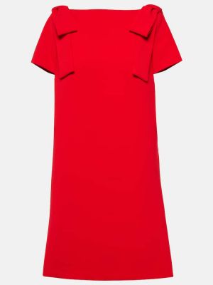 Mini vestido de crepé Carolina Herrera rojo