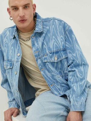 Oversized džínová bunda Tommy Jeans modrá