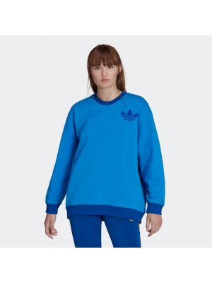 Tričko s dlhými rukávmi Adidas Originals modrá