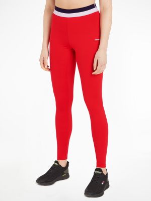 Pantalones de chándal skinny Tommy Hilfiger rojo