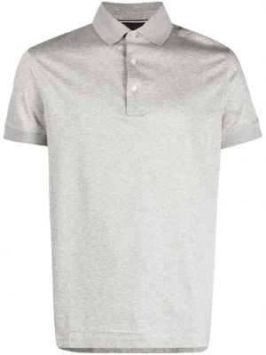 Памучна поло тениска бродирана Tommy Hilfiger сиво