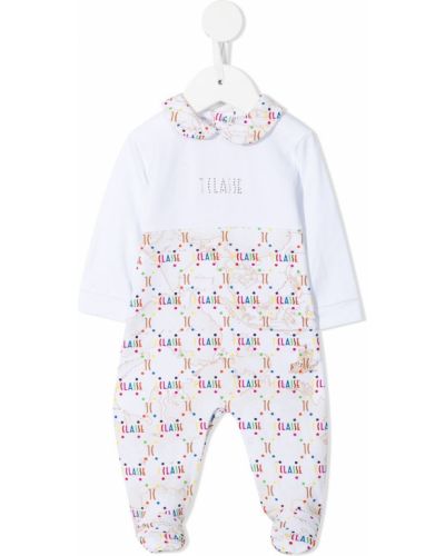 Printti pyjama tytöille Alviero Martini Kids valkoinen