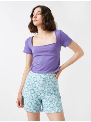 Slim fit t-krekls Koton violets