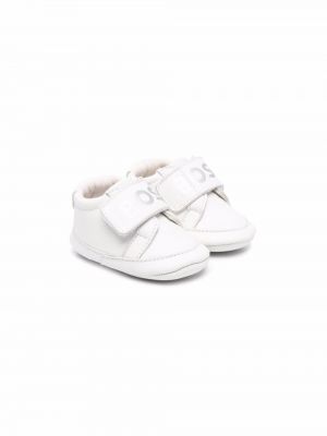 Sneakers con velcro Boss Kidswear bianco