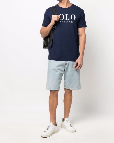 T-shirt mit stickerei aus baumwoll mit print Polo Ralph Lauren weiß