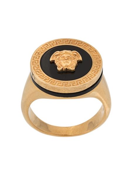Żółty pierścionek Versace