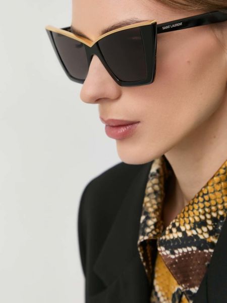 Okulary przeciwsłoneczne eleganckie skórzane Saint Laurent