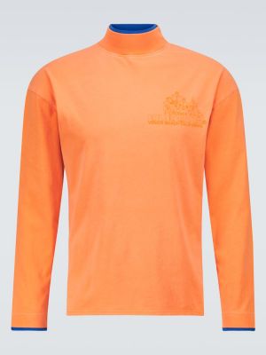 Tricou din bumbac cu mâneci lungi Erl portocaliu