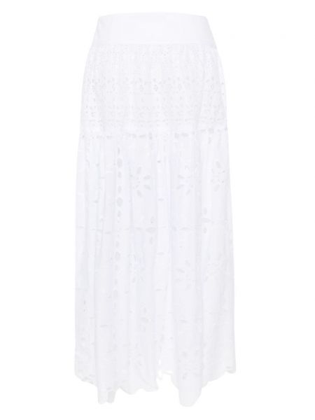 Bavlněné dlouhá sukně Ermanno Scervino bílé