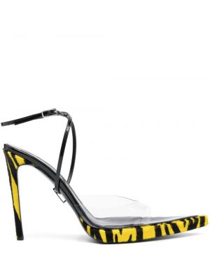 Transparente sandale mit zebra-muster Gcds schwarz