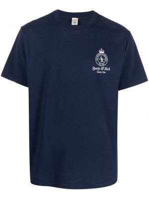 T-shirt con stampa Sporty & Rich blu
