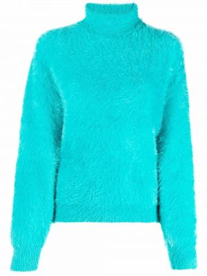 Кожа пуловер Stella Mccartney синьо