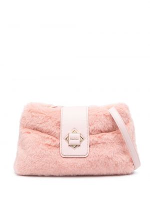 Вълнени шопинг чанта Max Mara розово
