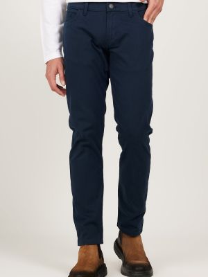 Bavlněné slim fit kalhoty Altinyildiz Classics modré